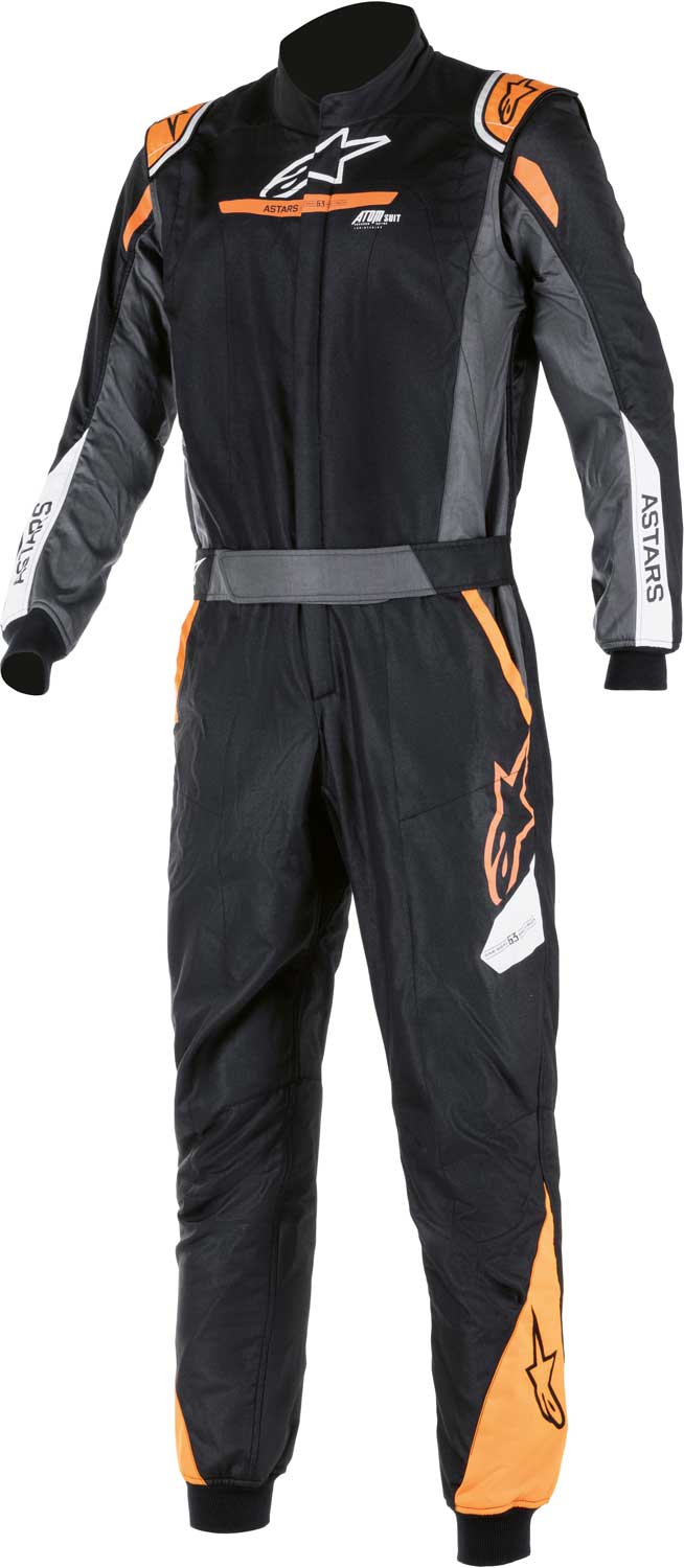 Alpinestars Combinezon Motorsport Atom Graph FIA — Negru/Portocaliu