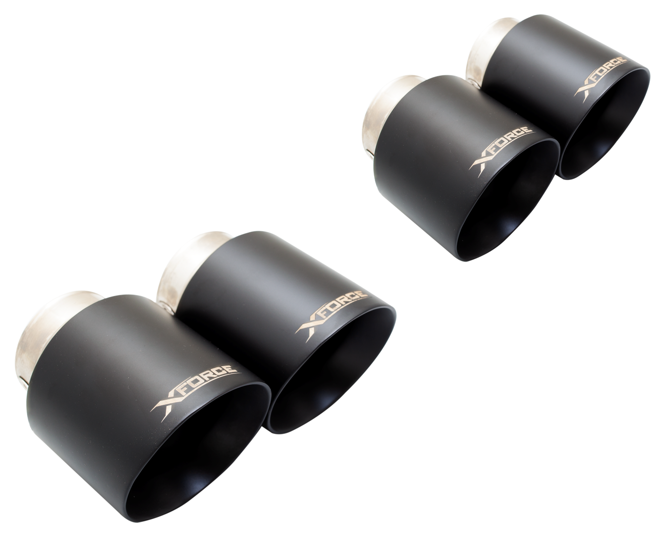 Capete Evacuare Xforce 4" Negre — Ford Mustang