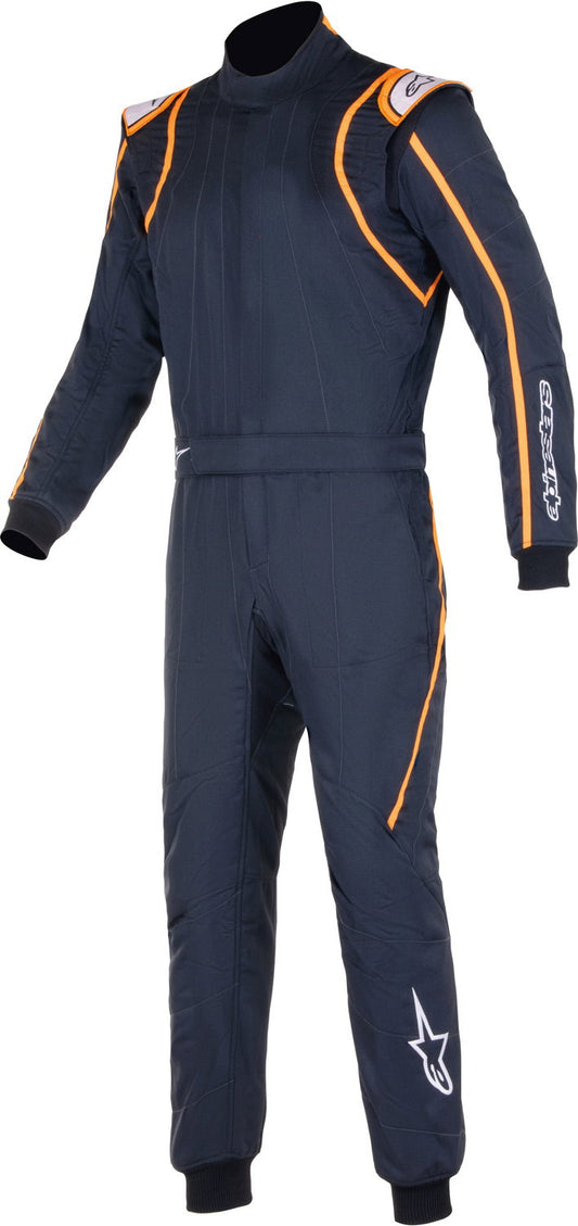 Alpinestars Combinezon Motorsport GP Race v2 FIA 8856-2018 — Negru/Alb/Portocaliu