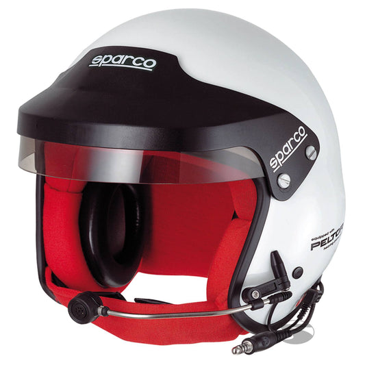 Sparco Pro-Rallye casca motorsport jet alb - vedere frontala