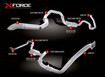 Sistem Evacuare  Xforce 3" Inox 409 (Track) — Toyota Landcruiser