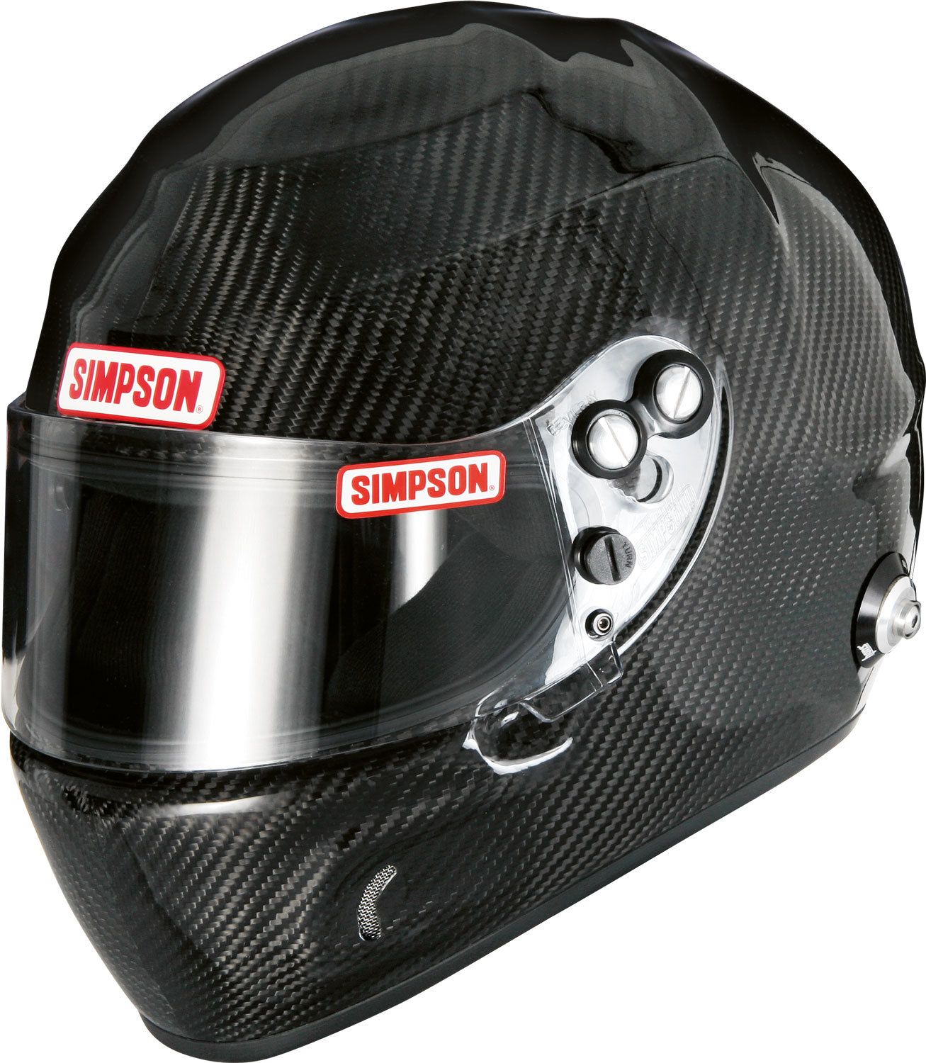 Simpson Carbon Devil Ray casca motorsport carbon - vedere frontala