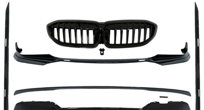 BMW 3 Series G20 Body Kit Extensions (2018-2022) — M340i Look, Silver Chrome Tips