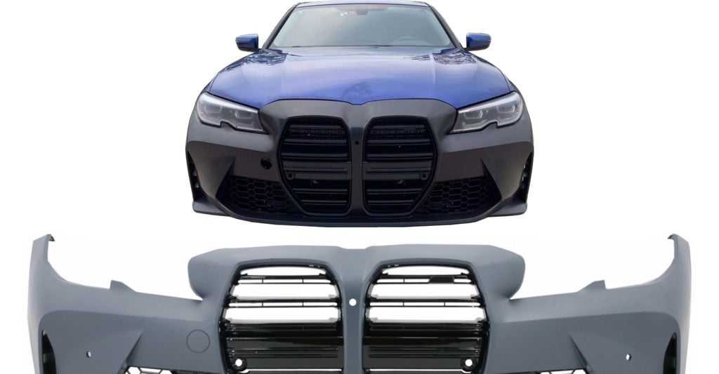 BMW G20 Front Bumper M3 G80 Design — mounted on car