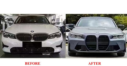 BMW G20 Front Bumper M3 G80 Design — mounted on car