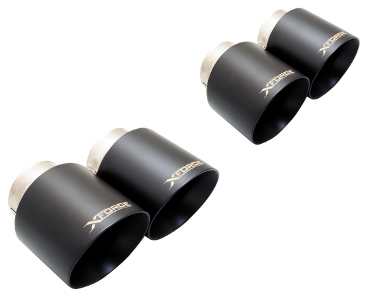 Capete Evacuare Xforce 4" Negre — Ford Mustang