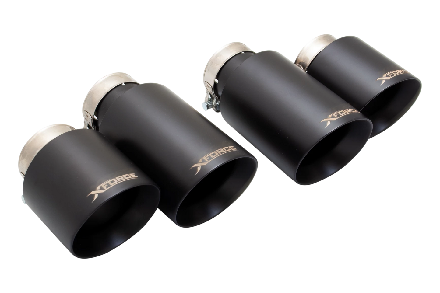 Capete Evacuare Xforce 4" Negre — Audi S3 / VW Golf