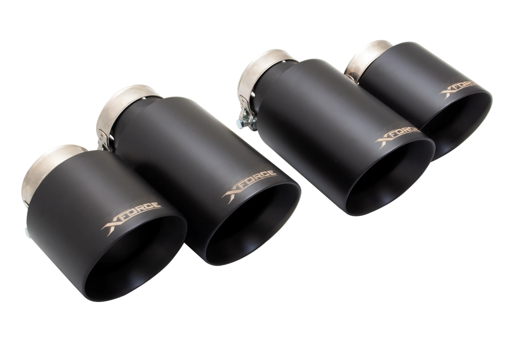 Capete Evacuare Xforce 4" Negre — Audi S3 / VW Golf