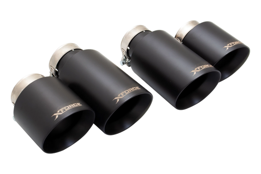 Capete Evacuare Xforce 4" Negre — Audi S3 / VW Golf